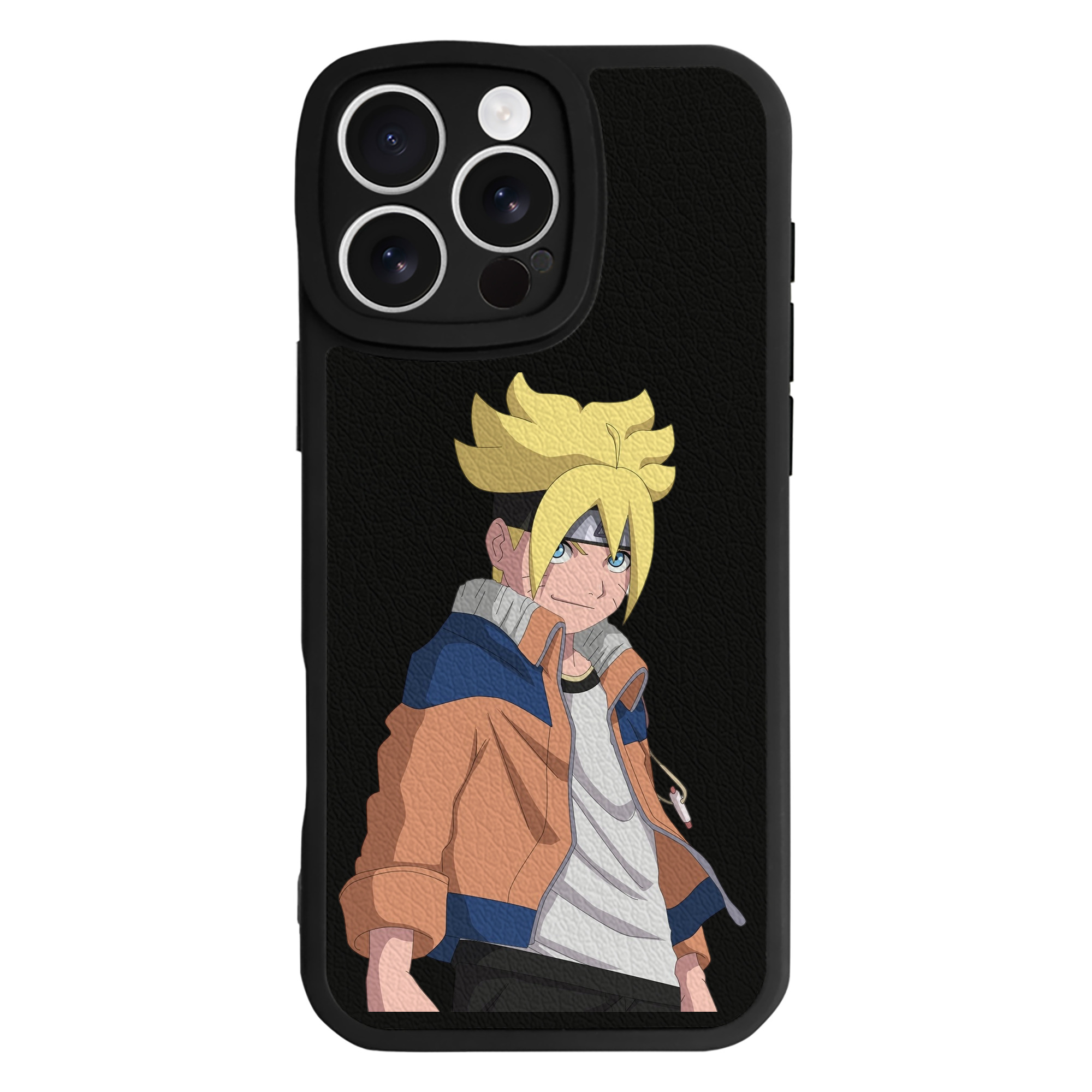 （画像用） NARUTO -ナルト- うずまき ナルト Uzumaki Naruto 【iPhone 16シリーズ対応】シリコンスマホケース（レザー調） 材質：シリコン